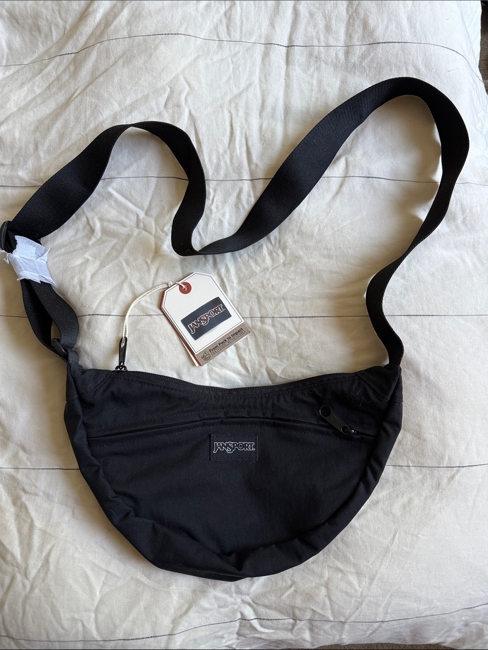 Jansport Black Crossbody Bag with Adjustable Strap